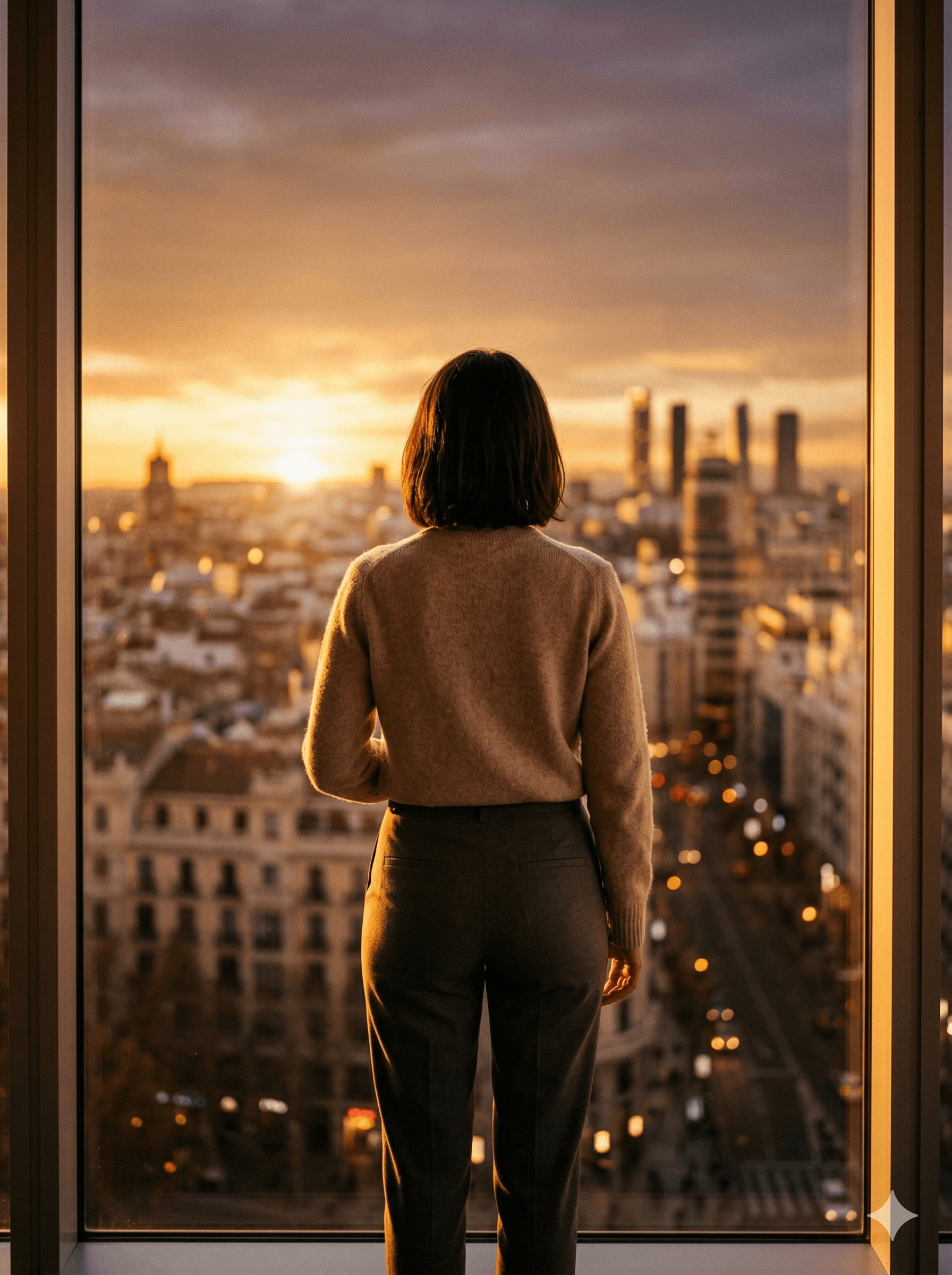 Persona mirando su futuro en España